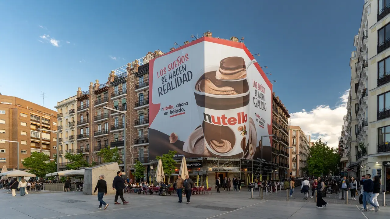 Lona del helado de Nutella