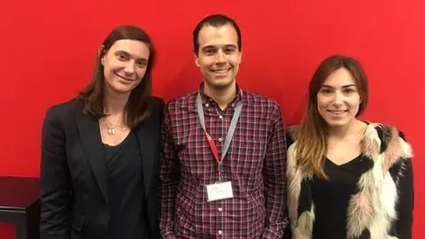 De izquierda a derecha Tania Sanfeli&uacute;, Ra&uacute;l Gallardo y Anna Enrich