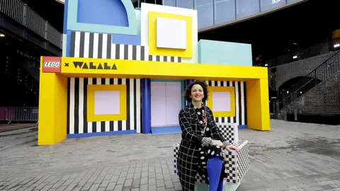 LONDON, ENGLAND - JANUARY 28: New LEGO building concept - LEGO DOTS - unveiled through immersive installation imagined by artist Camille Walala: "HOUSE OF DOTS" at Coal Drops Yard on January 28, 2020 in London, England. (Photo by John Phillips/Getty Images for the LEGO Group)