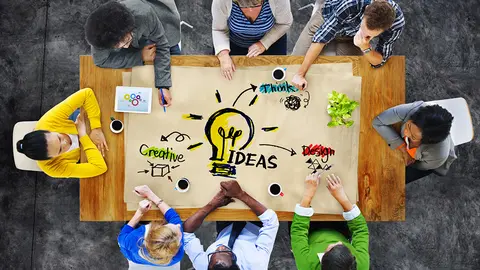 Multiethnic Group of People Planning Ideas