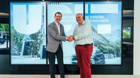 Foto de Jos&eacute; Carlos Guti&eacute;rrez,  Presidente de La FEDE y Juan Cay&oacute;n, Rector de UDIT