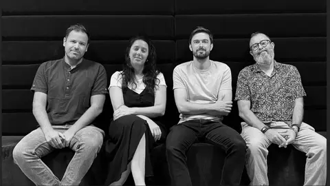 De izquierda a derecha: David Mora, Catalina Hibbert, Pablo Murube y Jes&uacute;s Rubio.