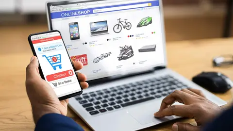 African American Hands Shopping In Online Ecommerce Store