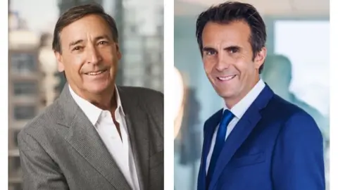 Bill Koenigsberg, CEO and founder of Horizon Media Holdings (left), and Yannick Bollor&eacute;, CEO and Chairman of Havas